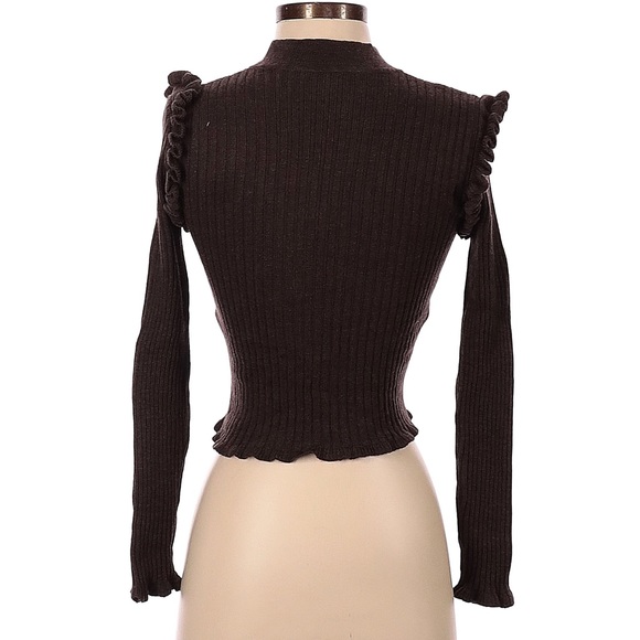 Something Navy Merino Wool Cropped Sara Sweater | Medium - Picture 4 of 11